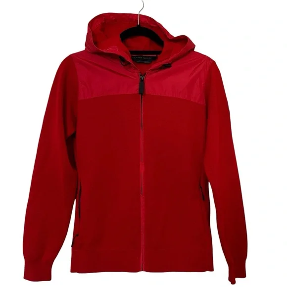 Canada Goose Windridge Wool Hoodie In Red/Rouge Size Small.